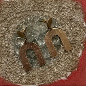 Elegant Gold Arch Earrings